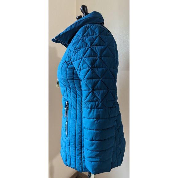 Stitch Fix Marc New York Risor Quilted Puffer Coat in Teal Green - Picture 4 of 11